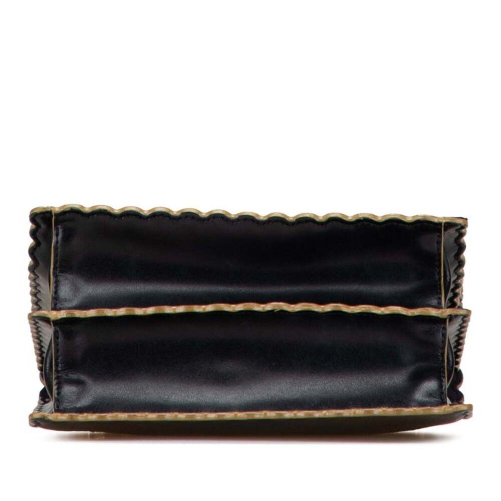 FENDI Black Leather Shoulder Bag - Picture 3 of 9